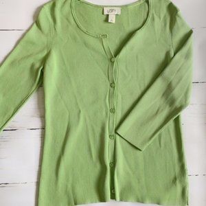 ✨Loft Green Cardigan EUC
